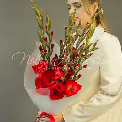 ГЛАДИОЛУСЫ Букет Пламя