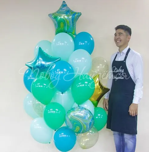 Обычные шары, облака из шаров Облако шаров"Изумрудное небо"