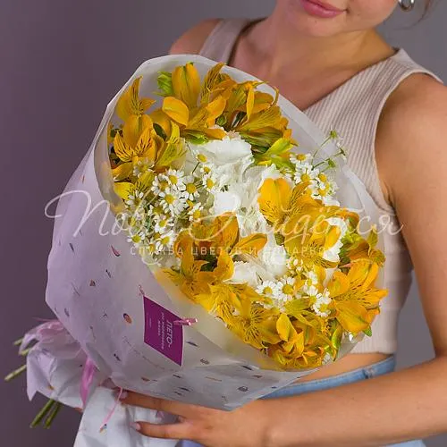 Цветы Букет Солнце над морем