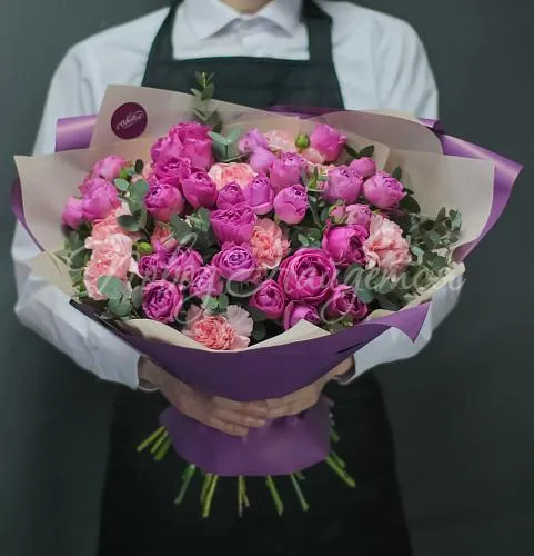 Пионовидные розы Букет Волшебный вечер