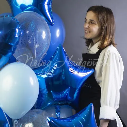 Шары Шары Облако шаров "Синий иней"