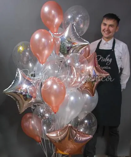 Воздушные шары Облако шаров"Стильный дуэт"