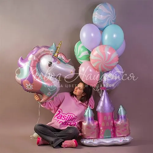 Обычные шары, облака из шаров Облако шаров "Мечта Принцессы"