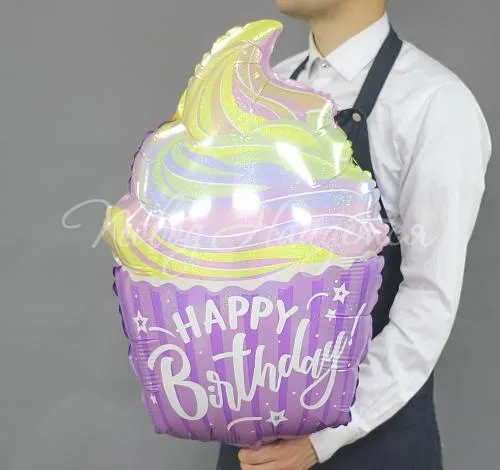 С Днем рождения Happy Birthday (Кекс)