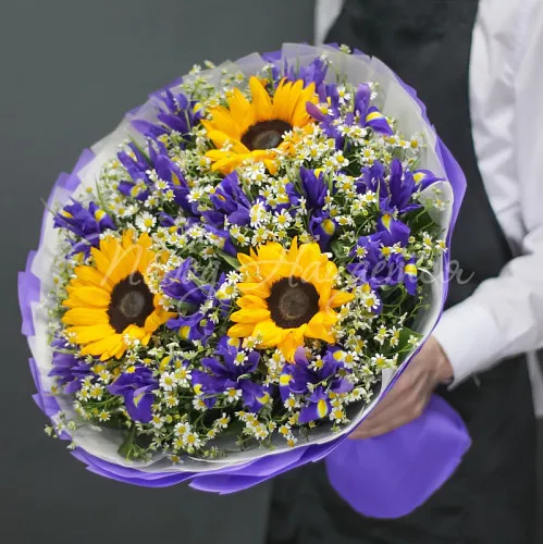 Цветы Букет Летний дождь