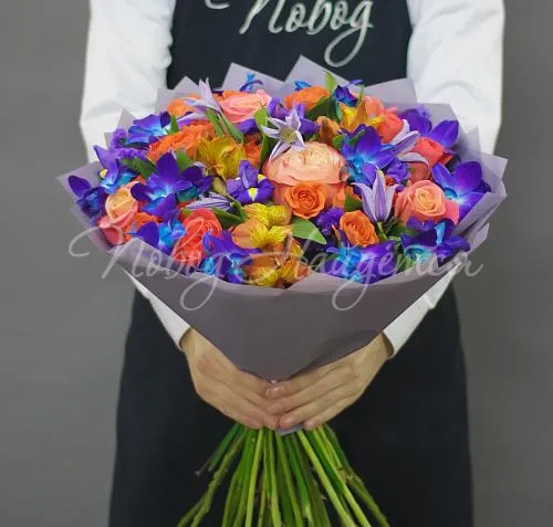 Букет с ОРХИДЕЯМИ Букет Лунная рапсодия