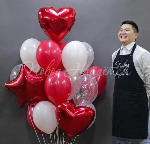 Обычные шары, облака из шаров Облако шаров"Парящие сердца"