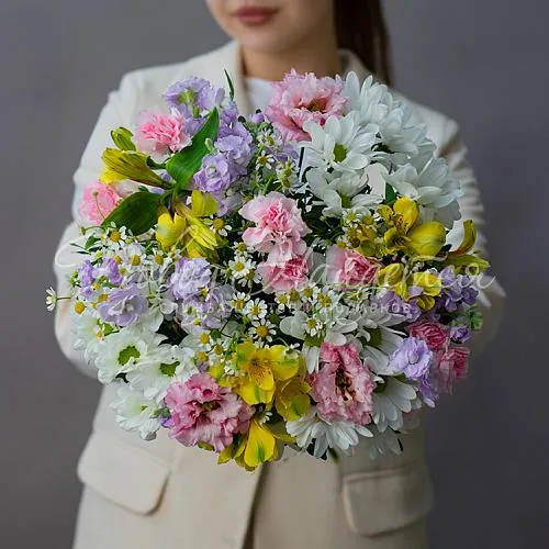 Цветы Букет Светлая полоса