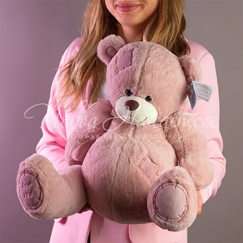 Мягкие игрушки Мишка пудровый Сэм, 60 см