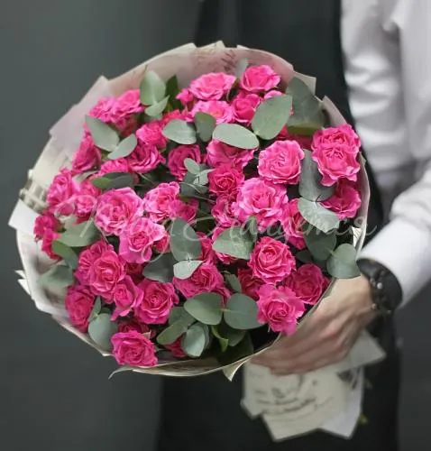 РОЗЫ Букет Малиновый звон