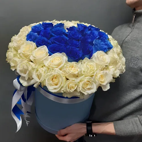 Синие розы Букет Сердце океана