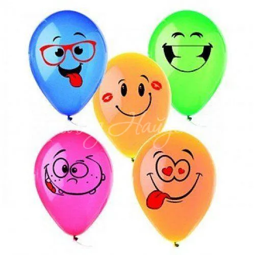 Обычные шары, облака из шаров Веселый, 30 см