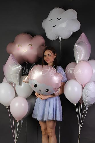 Обычные шары, облака из шаров Облако шаров "Розовые облака"