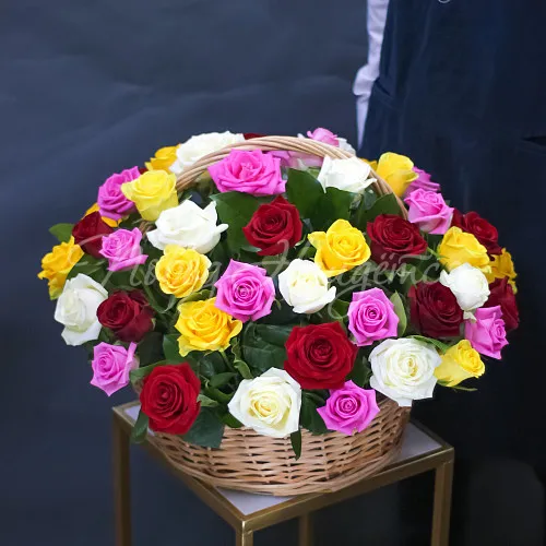 Розы в корзинах Корзина Сан-Ремо