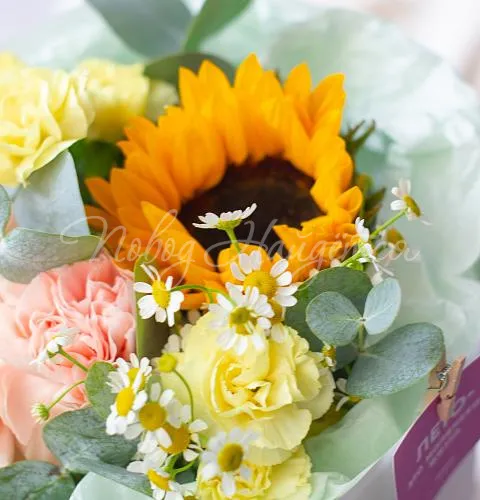 ПОДСОЛНУХИ Букет Солнечный поцелуй