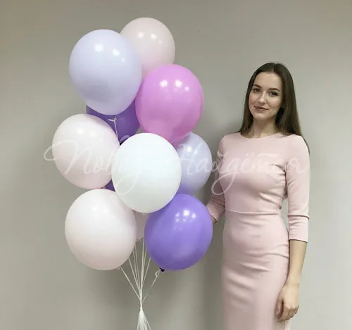Обычные шары, облака из шаров 11 шариков "Розовая мечта"