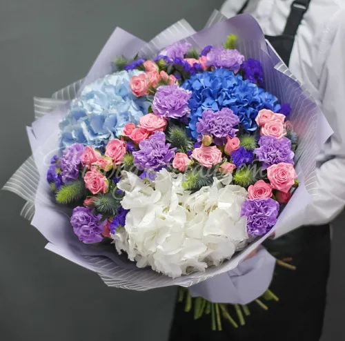 Букеты с ГОРТЕНЗИЯМИ Букет Винтаж