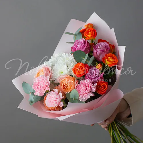 ВЫПУСКНОЙ Букет Розовая вуаль