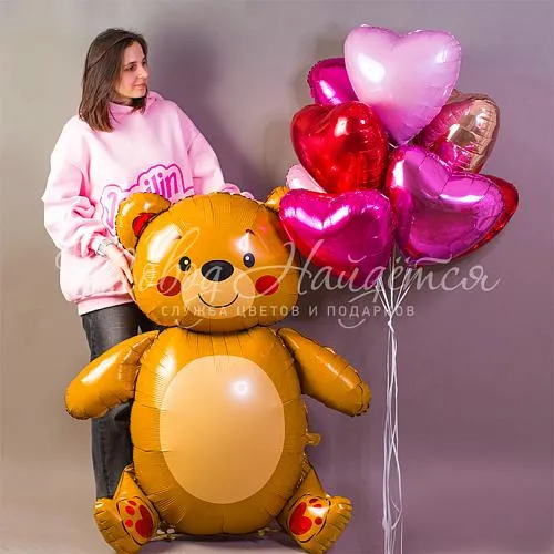 Подарки Облако шаров "Влюбленный Миша"