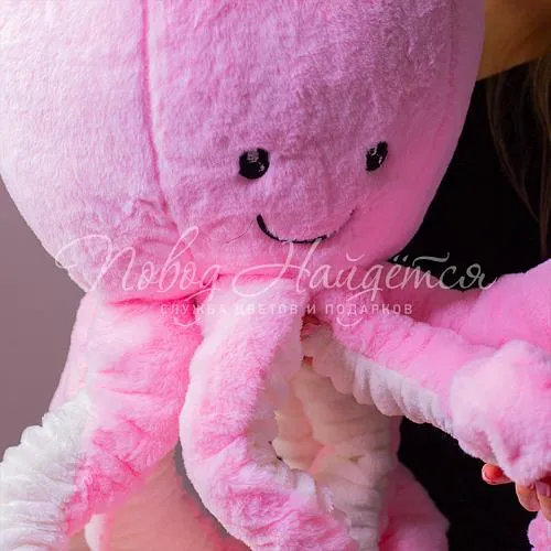 Мягкие игрушки Осьминог розовый, 80 см