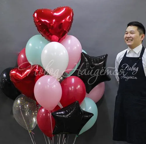 Обычные шары, облака из шаров Облако шаров"Цветной звездопад"