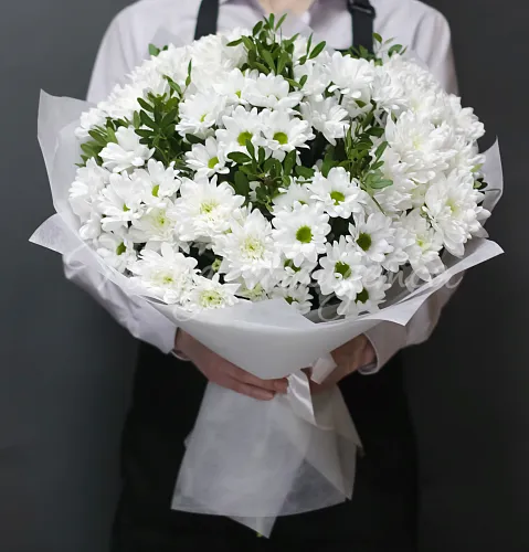 ХРИЗАНТЕМЫ Букет Белоснежный  вальс