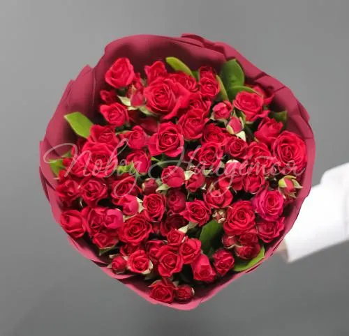 25 роз Букет Красный кит
