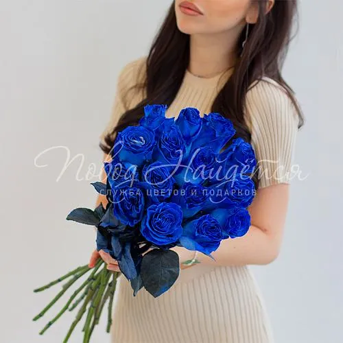Синие розы Букет Эвелин