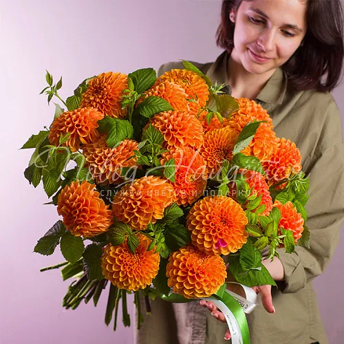 ГЕОРГИНЫ Букет Рыжий Ап