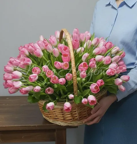 ТЮЛЬПАНЫ Букет Розовое мерцание