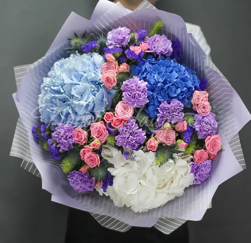 Букеты с ГОРТЕНЗИЯМИ Букет Винтаж