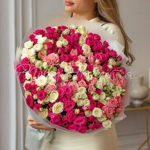 51 роза Букет Сахарный рай