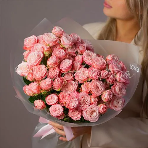 Пионовидные розы Букет Роскошная нежность