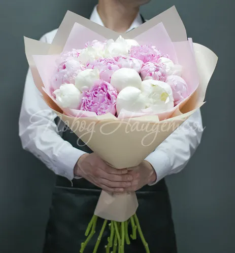 ПИОНЫ Букет Маршмеллоу