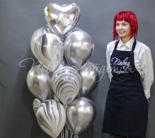Обычные шары, облака из шаров Облако шаров "Белая ночь"