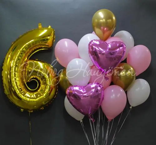 Шары Шары Облако шаров "Шесть лет"