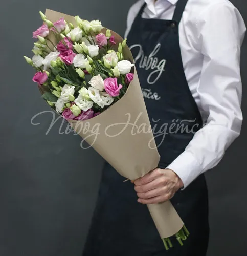 Монобукеты из эустомы Букет Теплые чувства