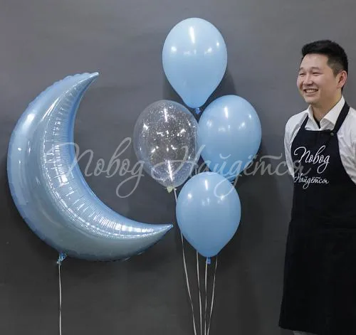 Обычные шары, облака из шаров Облако шаров "Лунный вечер"