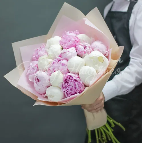 ПИОНЫ Букет Маршмеллоу