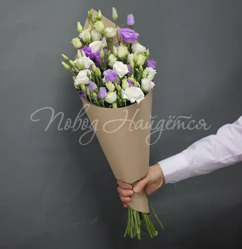 Монобукеты из эустомы Букет Отблеск Луны