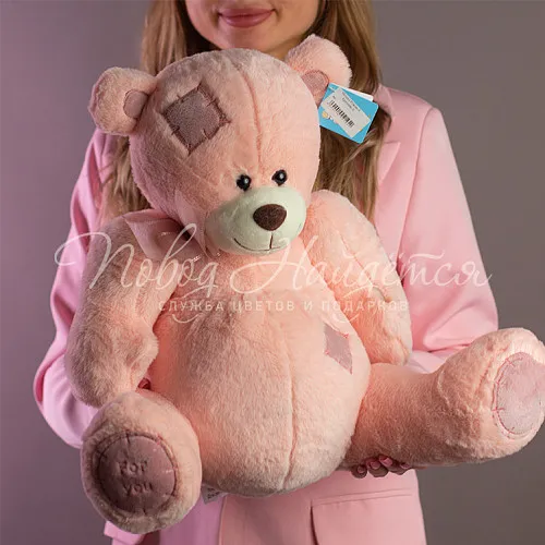 Мягкие игрушки Мишка персиковый Татоша, 60 см