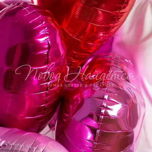 Обычные шары, облака из шаров Облако шаров "Яркое сердце"