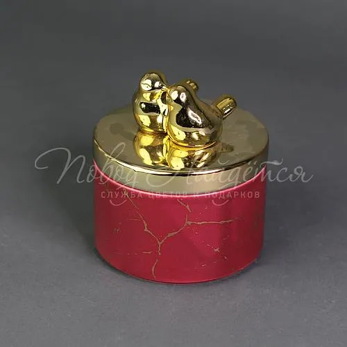 Сувениры Банка красная - Птичка певчая