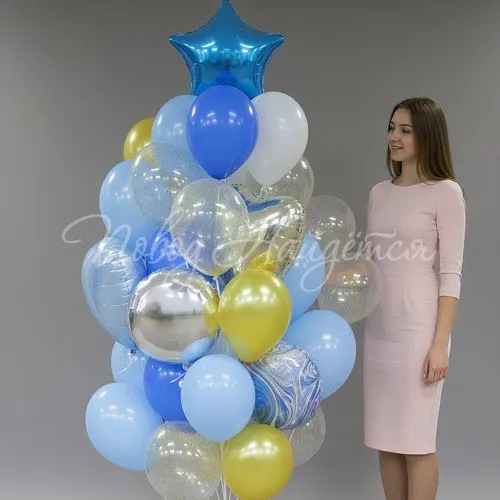 Обычные шары, облака из шаров Облако шаров "Свежая волна"