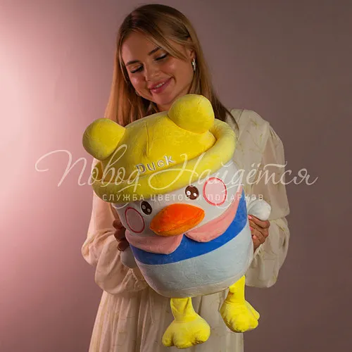 Мягкие игрушки Уточка в шляпе, 50 см