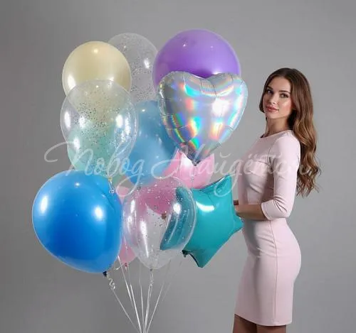 Обычные шары, облака из шаров Облако шаров "Король вечеринки"