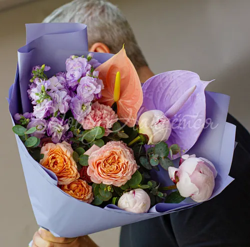 Букет с ПИОНАМИ Букет Арабская ночь