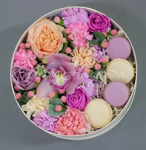 Коробки с макарун Корзина Премия