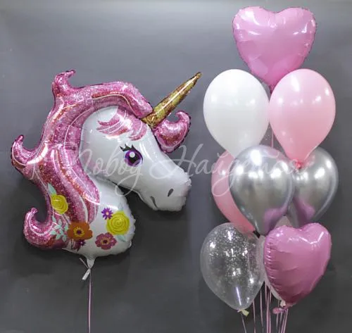Подарки Облако шаров "Милый единорог"