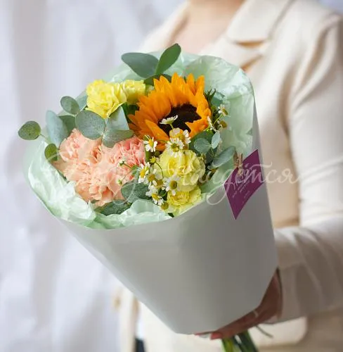 ПОДСОЛНУХИ Букет Солнечный поцелуй